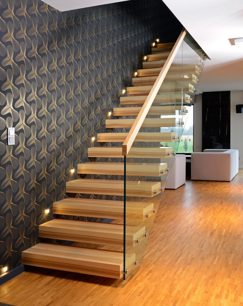 Treppe Glas Geländer Metallbau