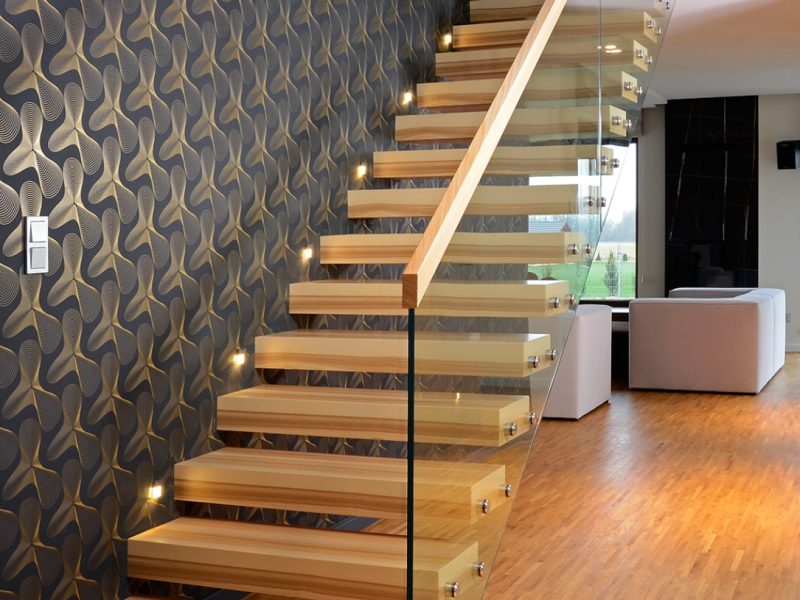 Treppe Glas Geländer Metallbau